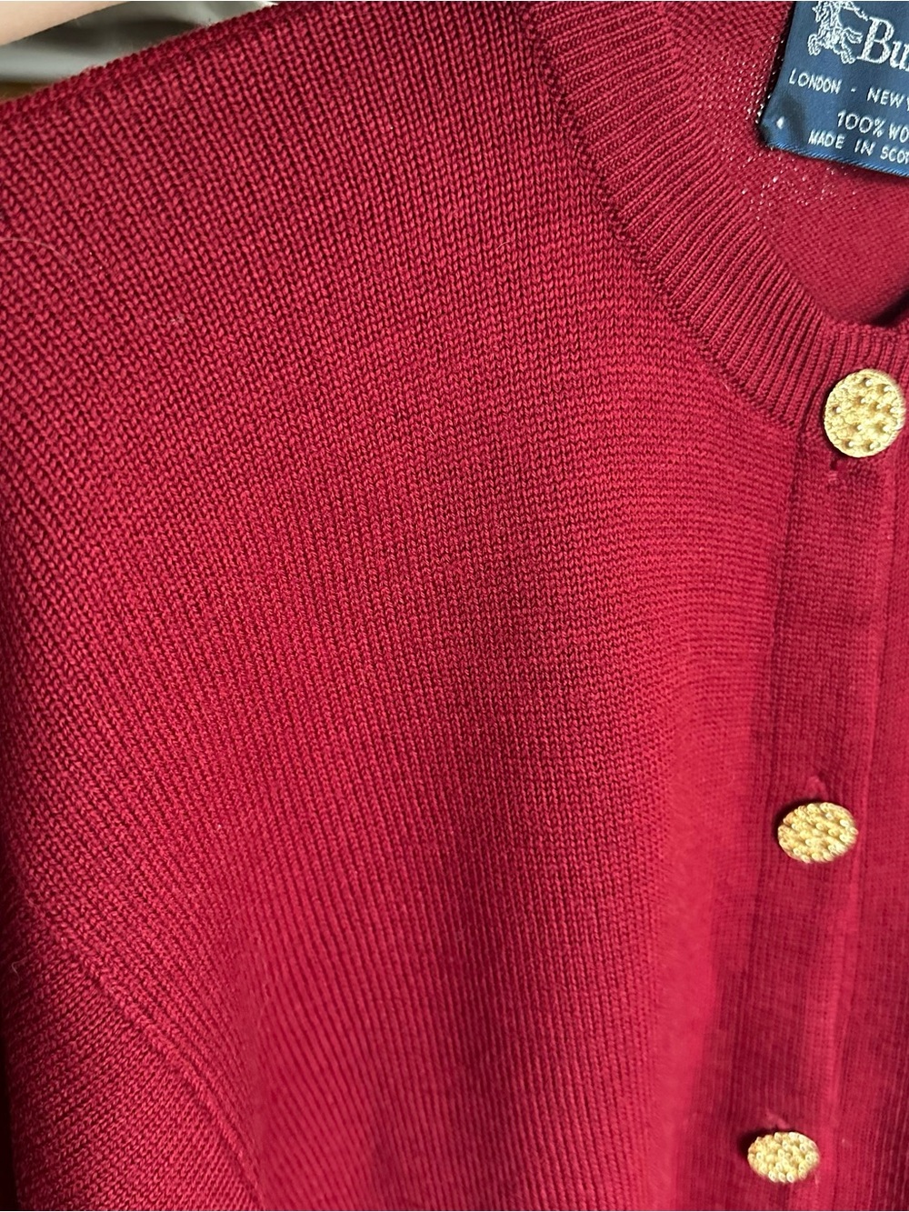 Burberry vintage ballantyne button up cardigan - Picture 7 of 11